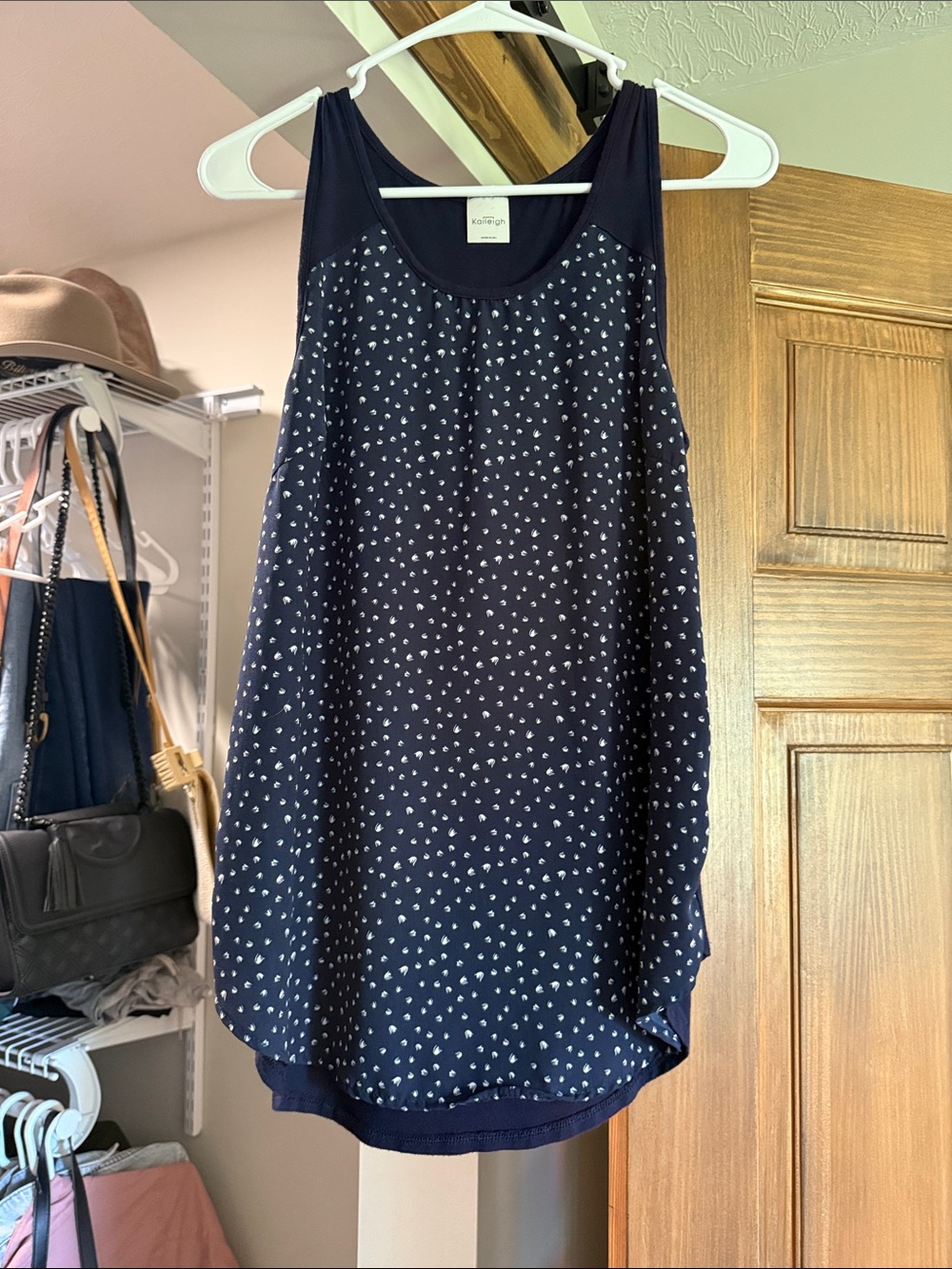 Kaileigh Navy Sleeveless Tank